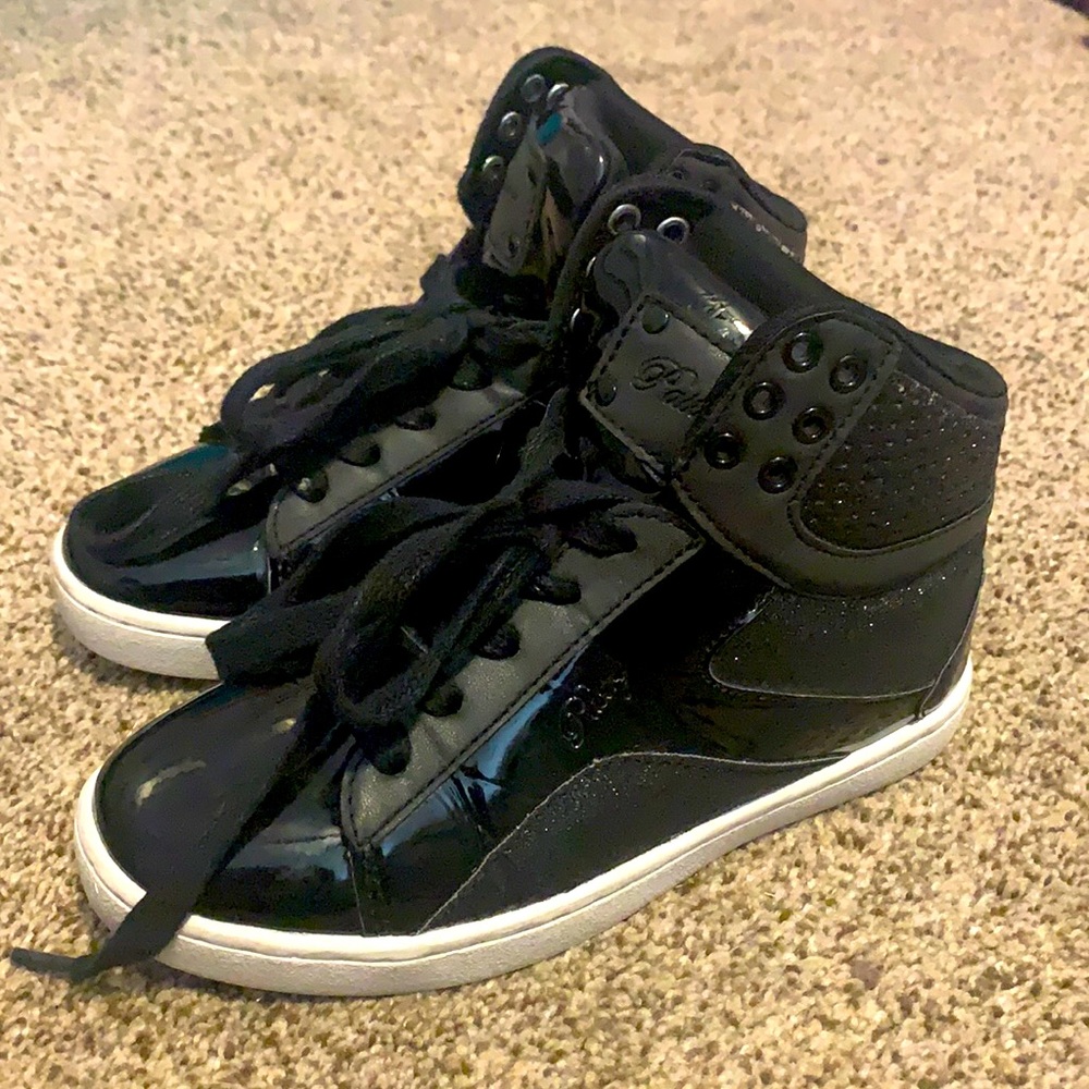 Black Glitter Pastry Hip Hop shoes size 2